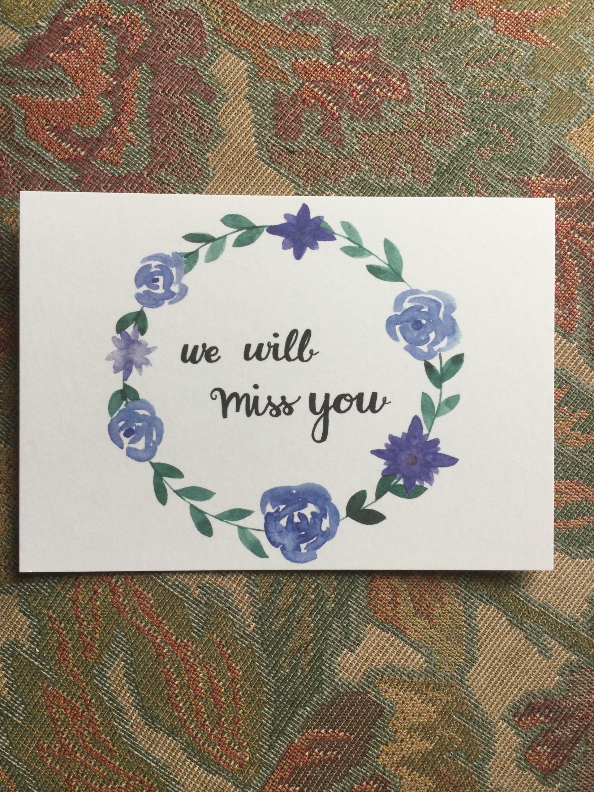 we will miss you