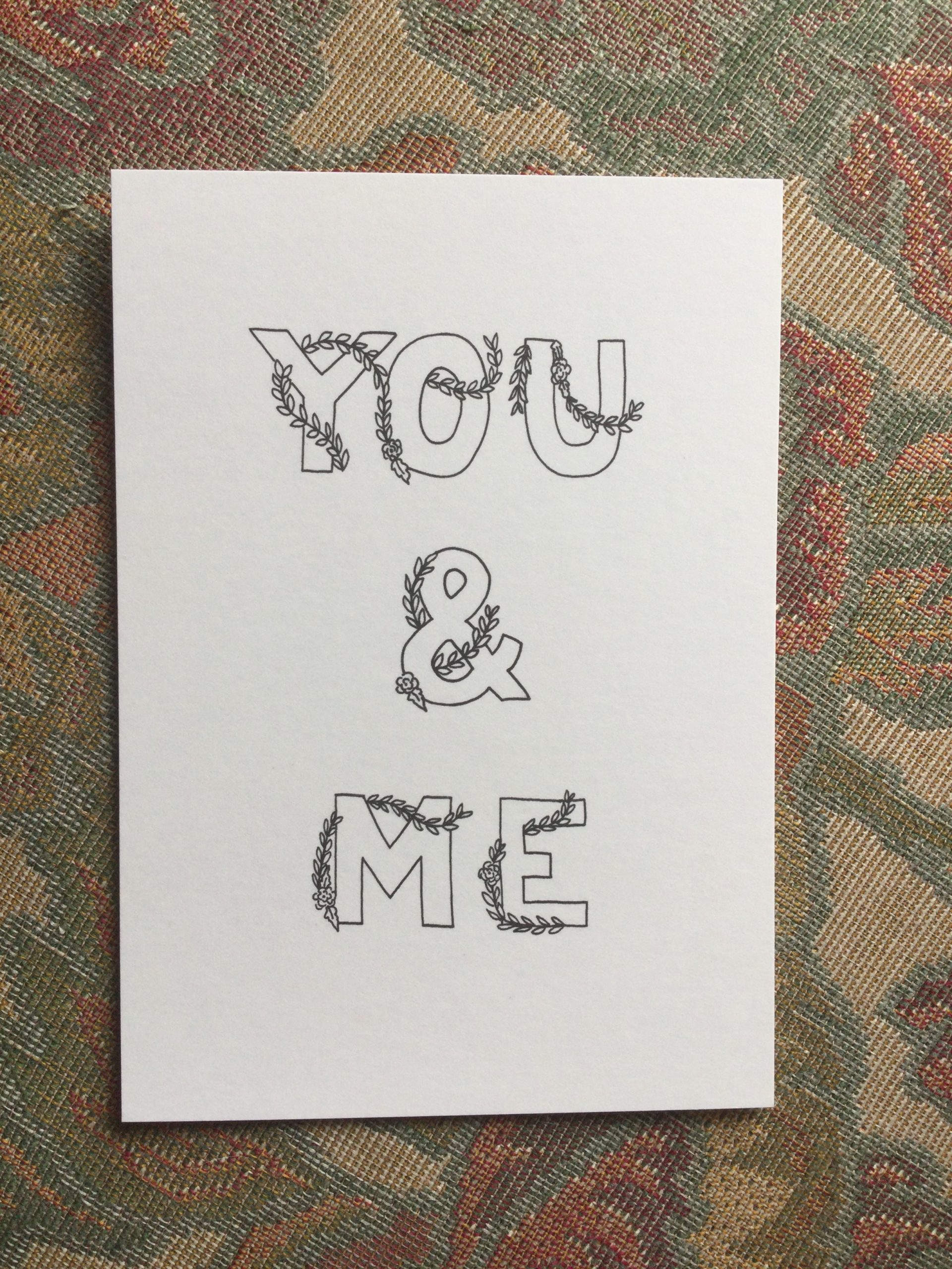 you & me
