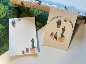 Set Block und Karte Kakteen