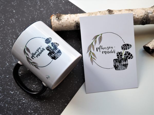 Tasse Pflanzenmuddi mit Karte – Bild 3